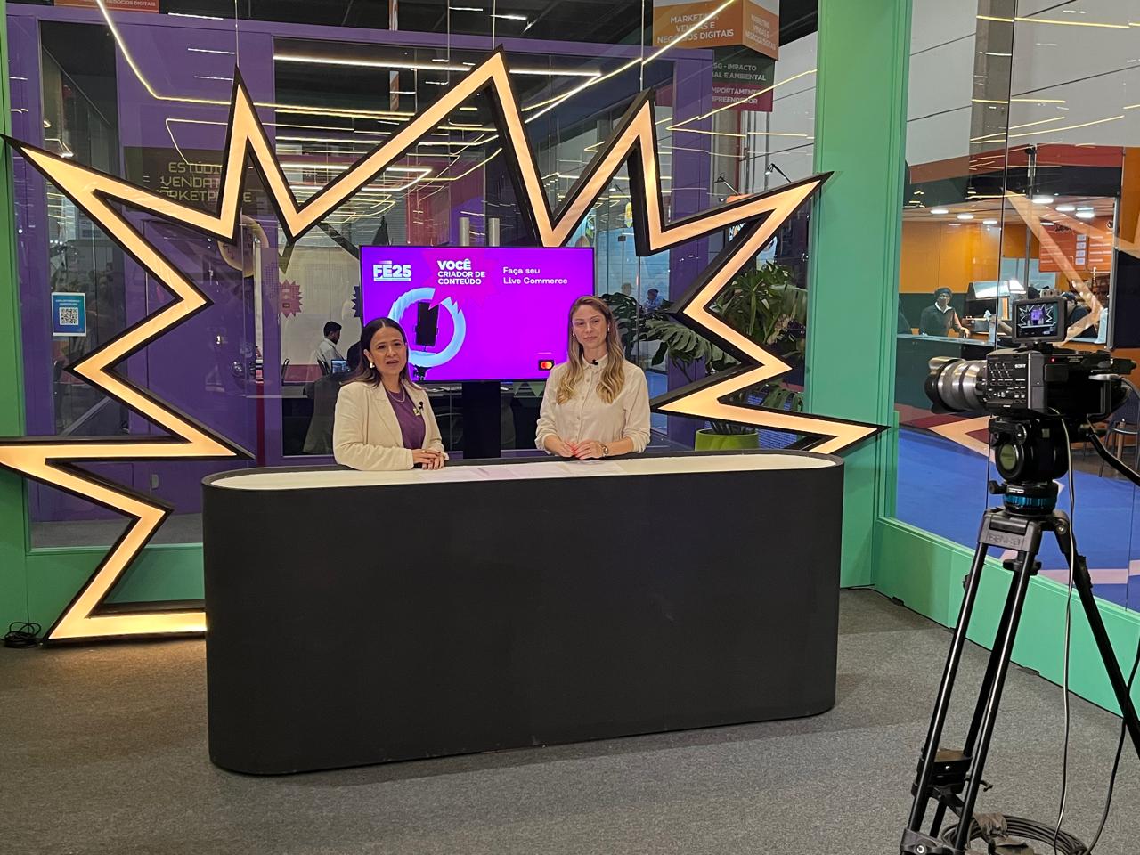 Arena conta com 5 estúdios para gravação de vídeos e produção de fotos na Feira do Empreendedor Espaço Você Criador de Conteúdo marca presença pelo segundo ano consecutivo